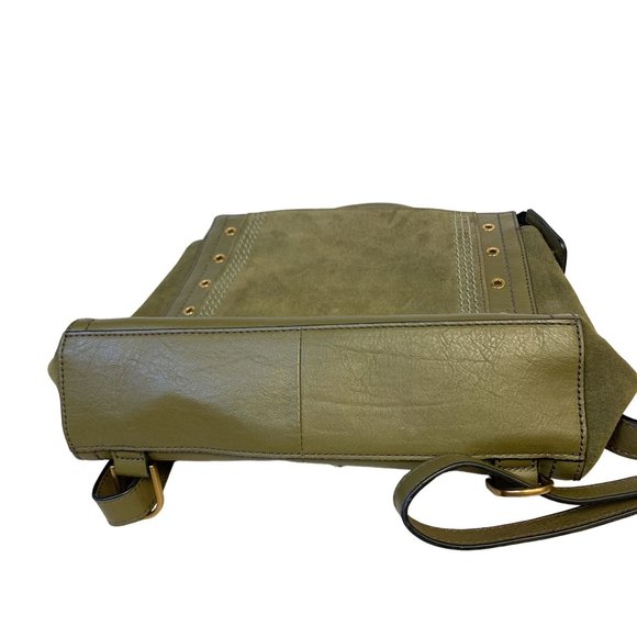 * Fossil Green Leather Purse Backpack - Picture 6 of 6